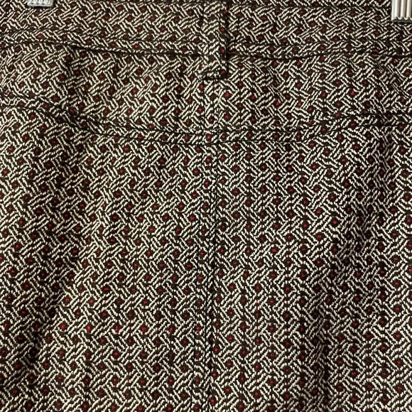 Aventura Tweed Black Cream Red Print Mini Skirt Size 12 - Picture 7 of 9